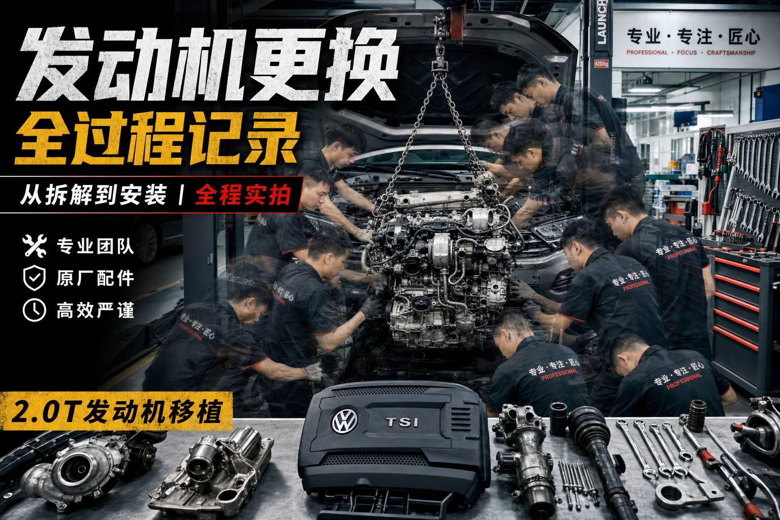 猎奇修车视频教程-发动机大修全过程视频演示